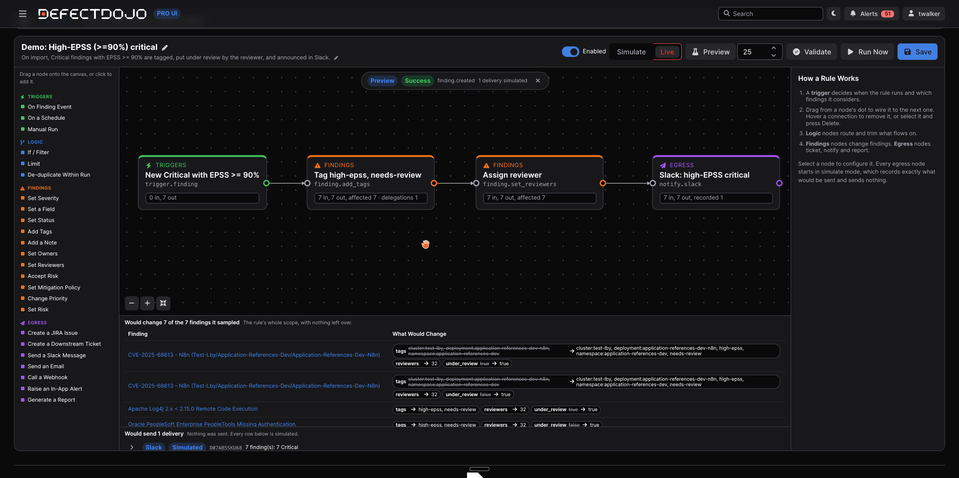Rules Engine 2.0 Simulate